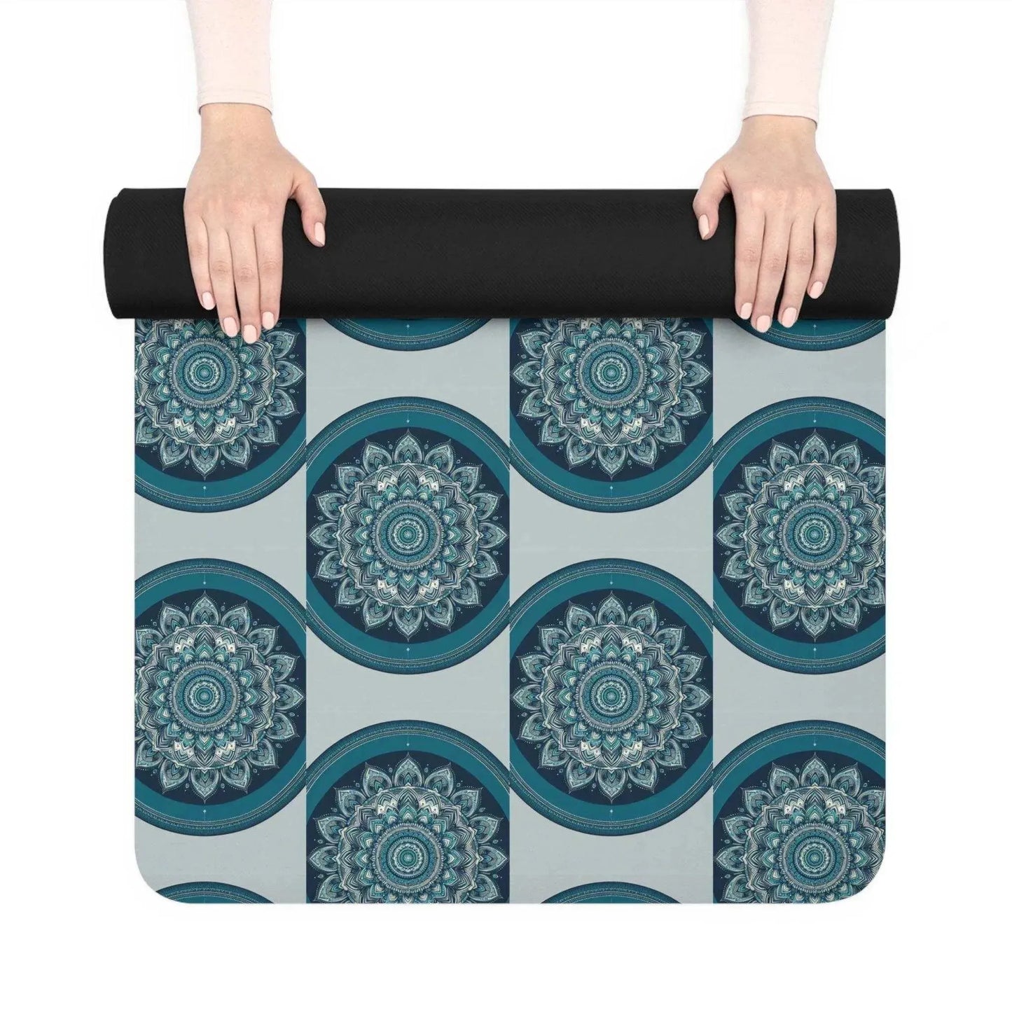 Ocean Waves Mandala Yoga Mat ๐๐ sustainable A Yoga Mat Inspired by Buddha Zen Yoga Mat -ZenArtBliss