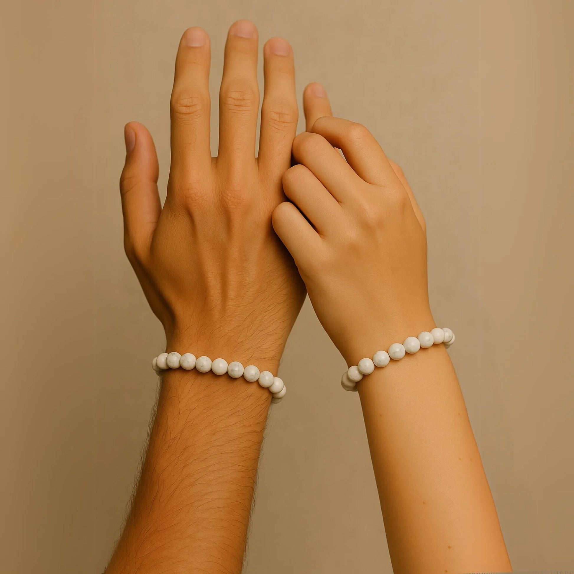 Natural White Howlite Beaded Bracelet (Copy) -ZenArtBliss