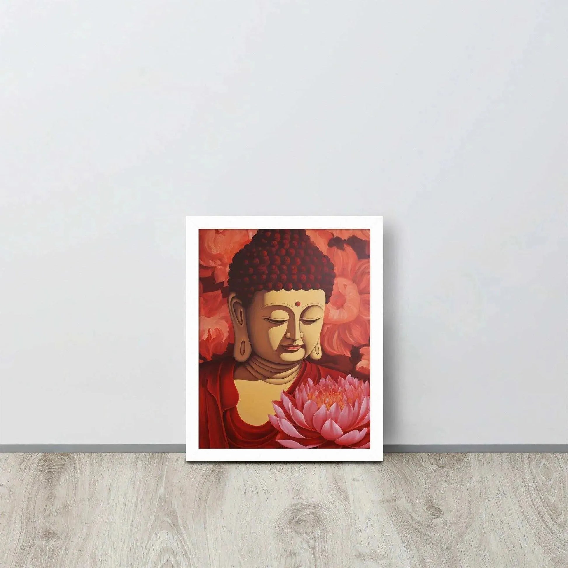 Buddha Framed Print: Red Roses, Golden Light #homedecor – ZenArtBliss -ZenArtBliss