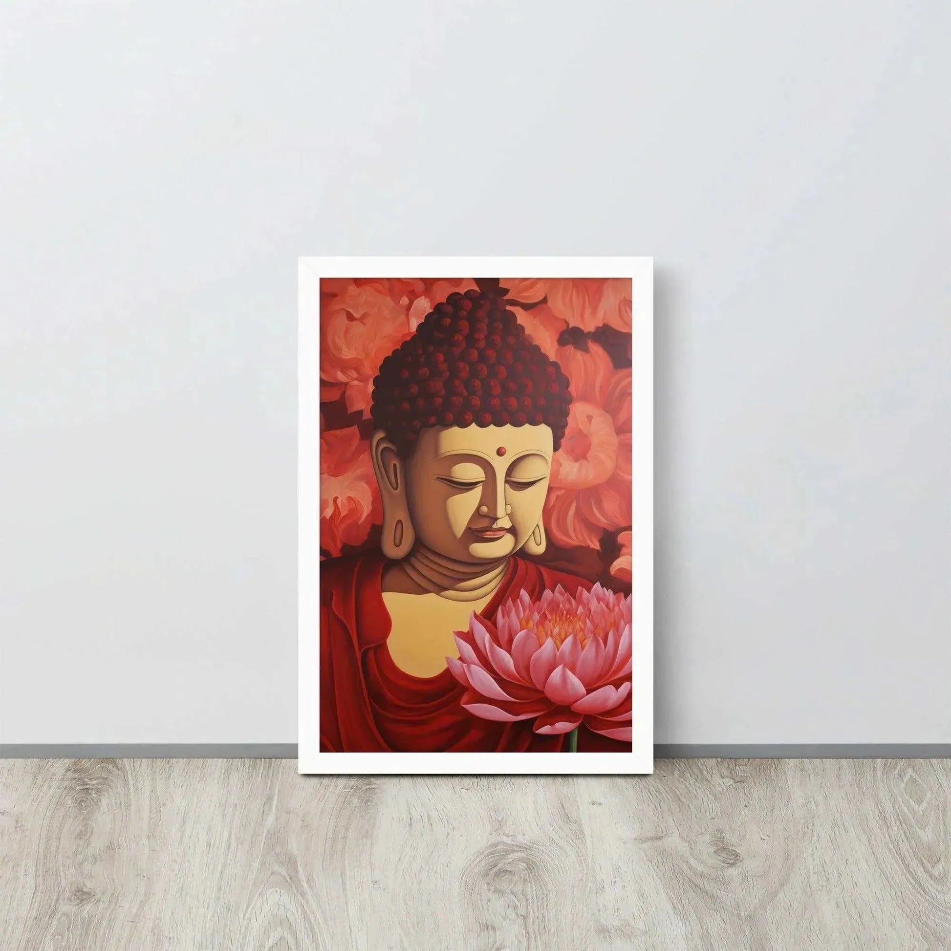 Buddha Framed Print: Red Roses, Golden Light #homedecor – ZenArtBliss -ZenArtBliss