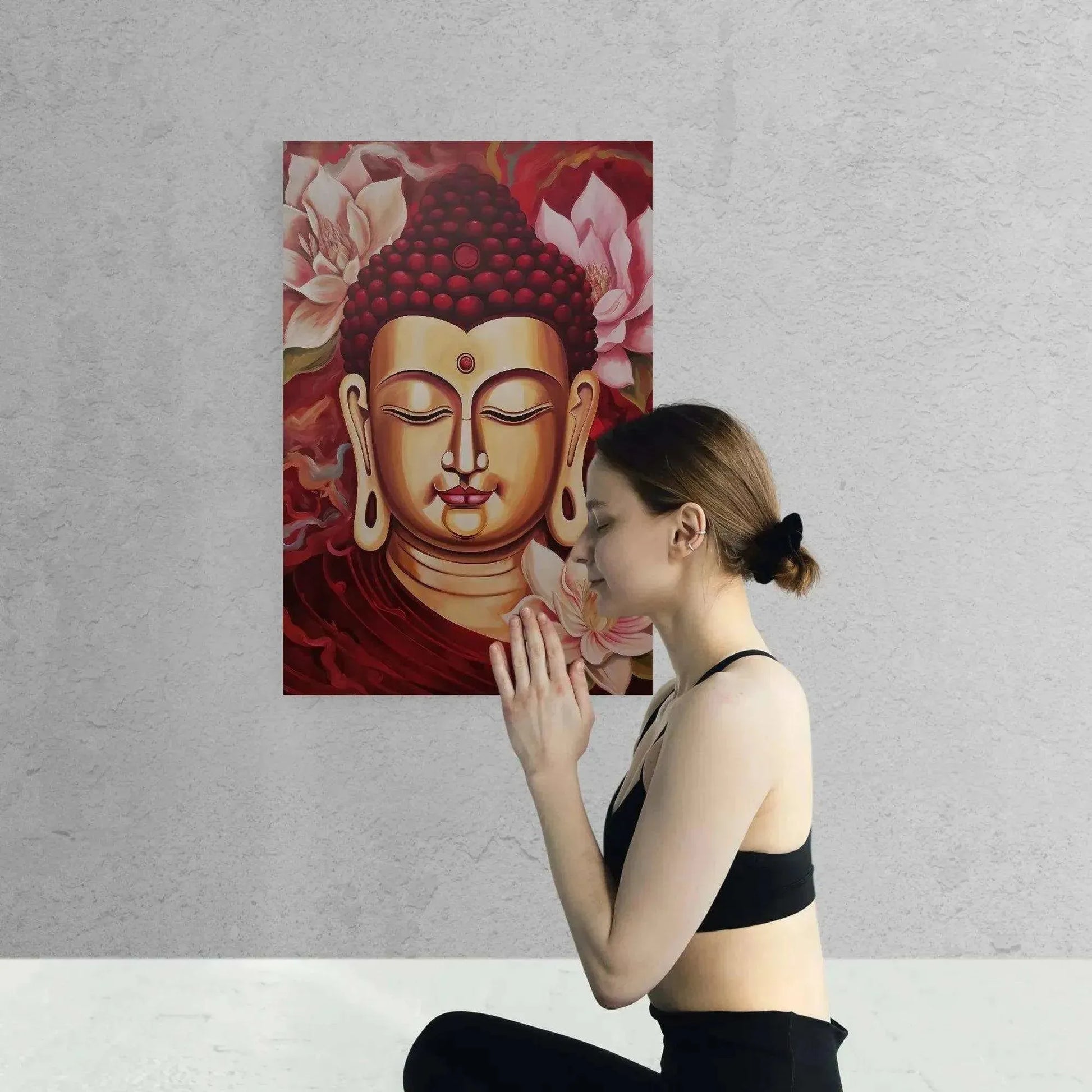 Golden Serenity - Forest Zen Buddha Poster - Zenartbliss- A Brand of Oxygen O2 Technology