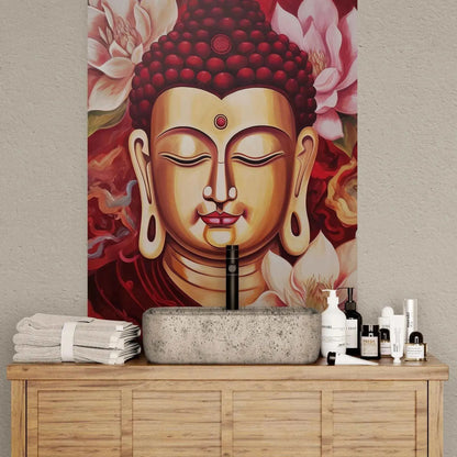 Golden Serenity - Forest Zen Buddha Poster - Zenartbliss- A Brand of Oxygen O2 Technology