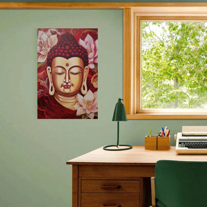 Golden Serenity - Forest Zen Buddha Poster - Zenartbliss- A Brand of Oxygen O2 Technology