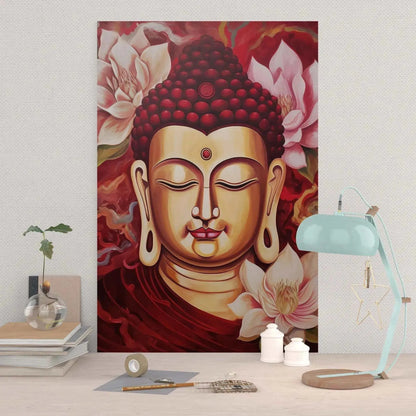 Golden Serenity - Forest Zen Buddha Poster - Zenartbliss- A Brand of Oxygen O2 Technology