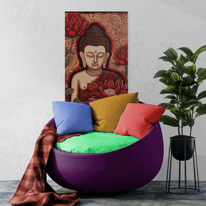 Lotus Enlightenment - Serene Buddha and Lotus Wall Art -ZenArtBliss