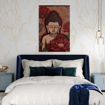 Lotus Enlightenment - Serene Buddha and Lotus Wall Art -ZenArtBliss