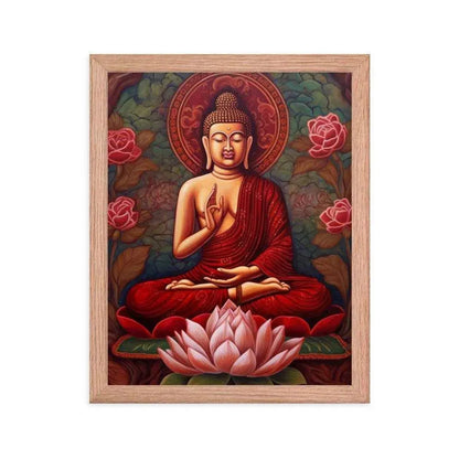 Lotus Flower Painting Framed Print – ZenArtBliss.com