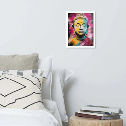 Modern Buddha Painting framed print – ZenArtBliss (Add Serenity & Color to Your Life) -ZenArtBliss