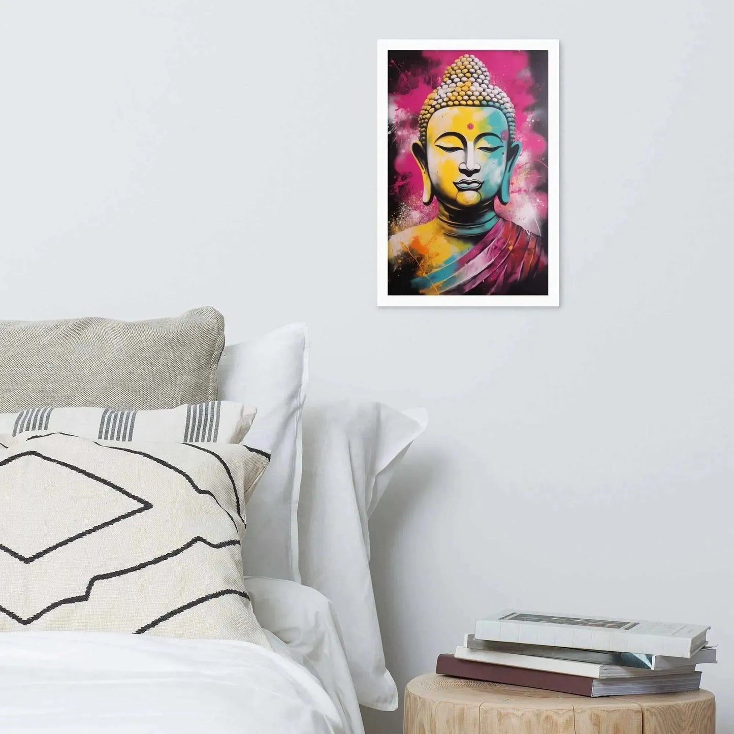Modern Buddha Painting framed print – ZenArtBliss (Add Serenity & Color to Your Life) -ZenArtBliss