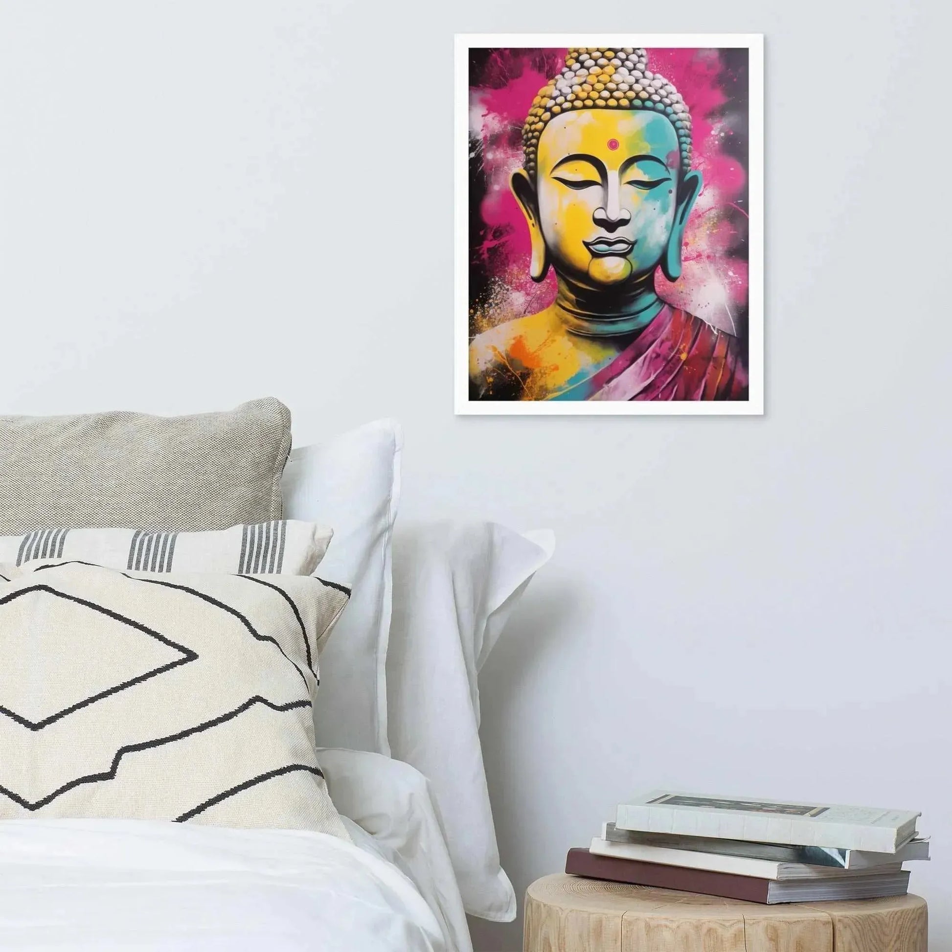 Modern Buddha Painting framed print – ZenArtBliss (Add Serenity & Color to Your Life) -ZenArtBliss