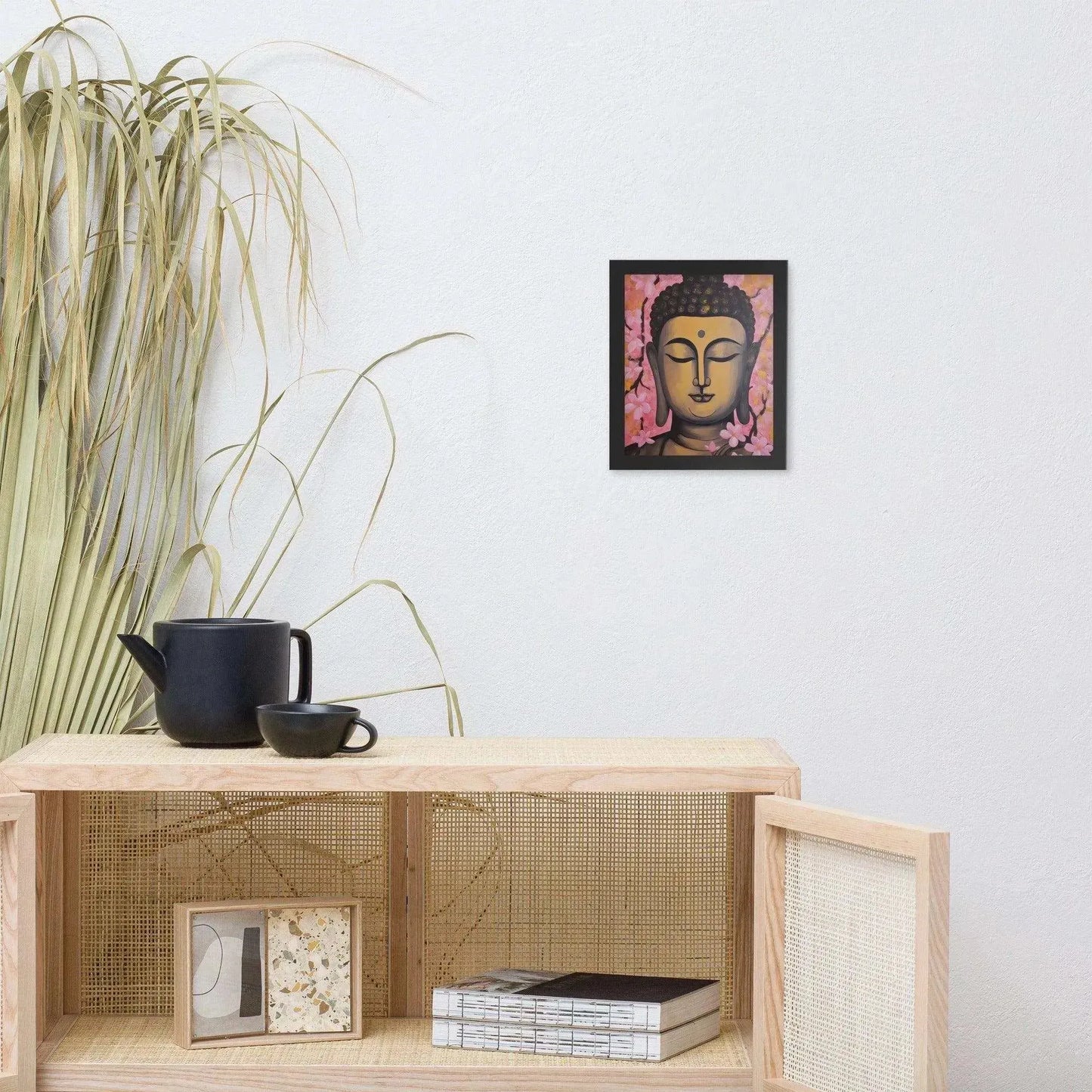 Pink & Gold Tibetan Buddha Framed Print – ZenArtBliss -ZenArtBliss