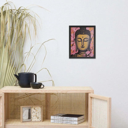 Pink & Gold Tibetan Buddha Framed Print – ZenArtBliss -ZenArtBliss