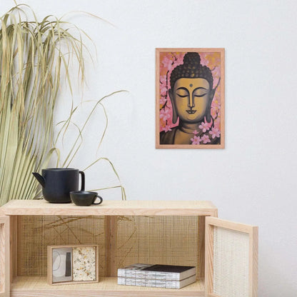 Pink & Gold Tibetan Buddha Framed Print – ZenArtBliss -ZenArtBliss