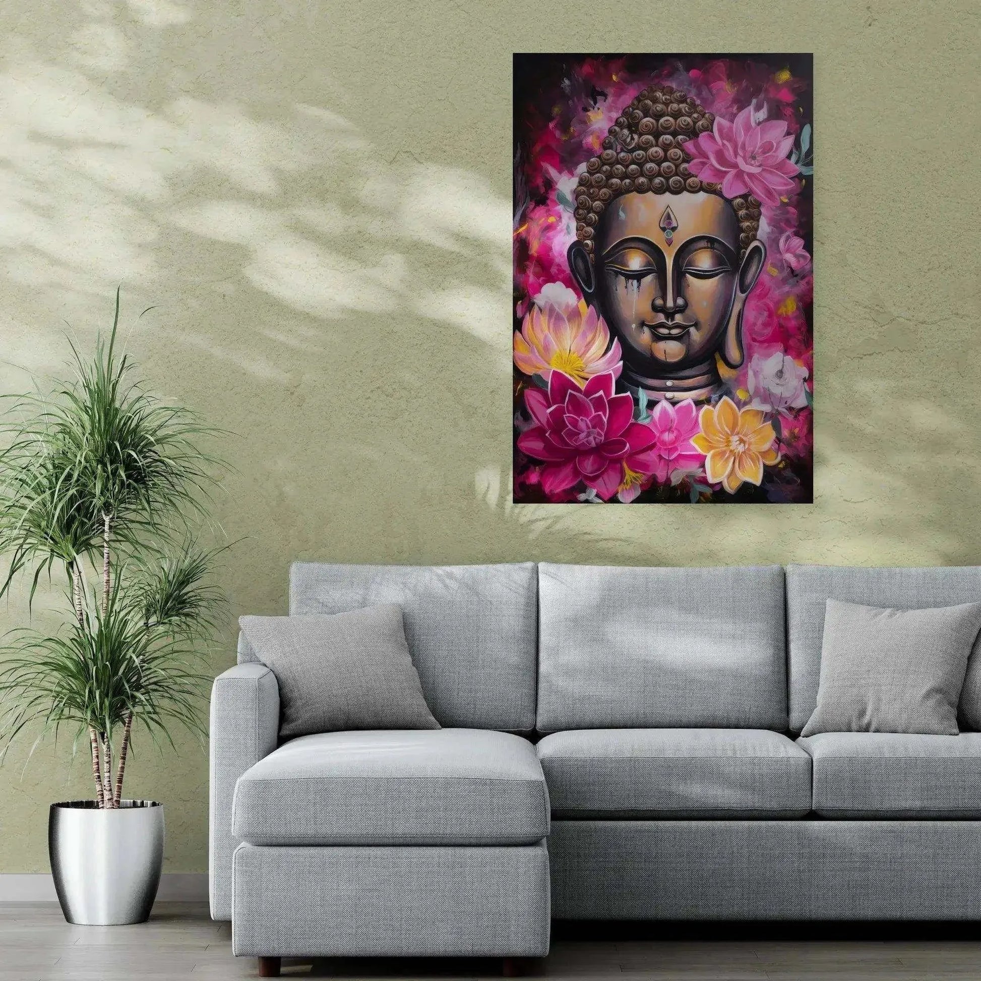 Pink Zen Buddha Poster - Blossoming Nirvana - Zenartbliss- A Brand of Oxygen O2 Technology