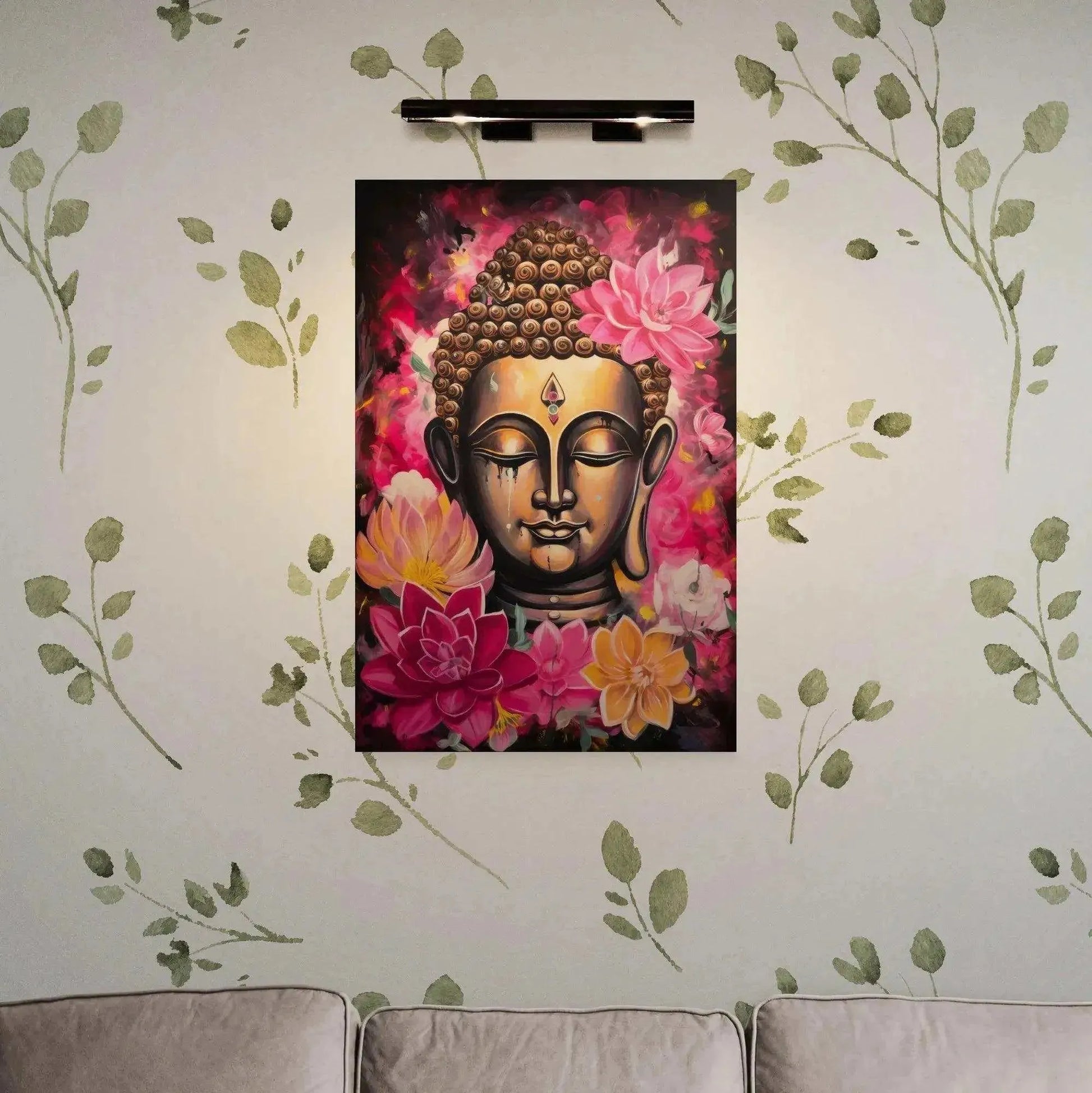Pink Zen Buddha Poster - Blossoming Nirvana - Zenartbliss- A Brand of Oxygen O2 Technology