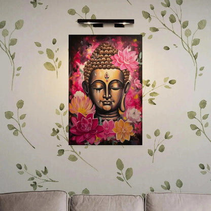 Pink Zen Buddha Poster - Blossoming Nirvana - Zenartbliss- A Brand of Oxygen O2 Technology