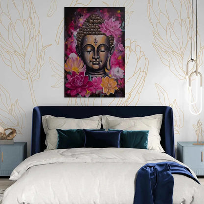 Pink Zen Buddha Poster - Blossoming Nirvana - Zenartbliss- A Brand of Oxygen O2 Technology