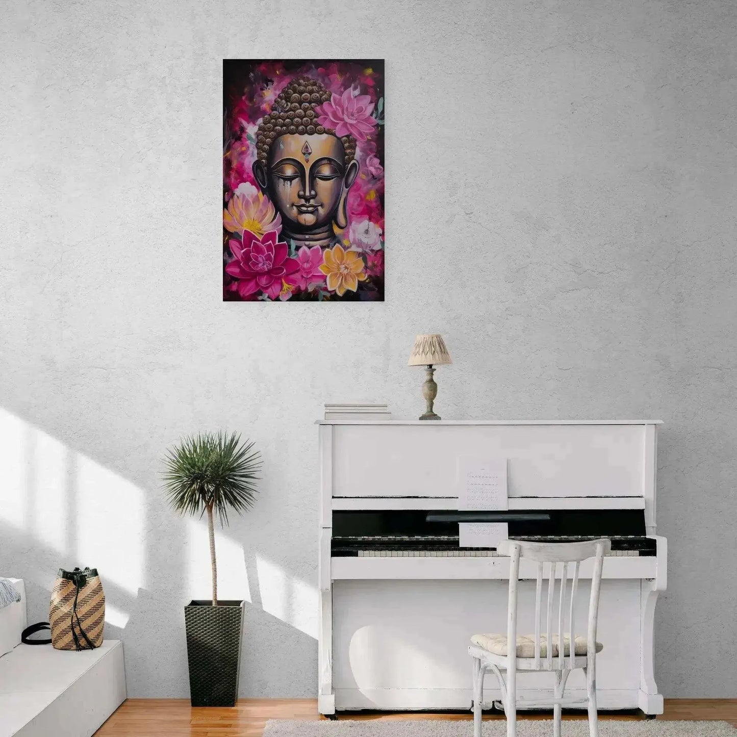 Pink Zen Buddha Poster - Blossoming Nirvana - Zenartbliss- A Brand of Oxygen O2 Technology