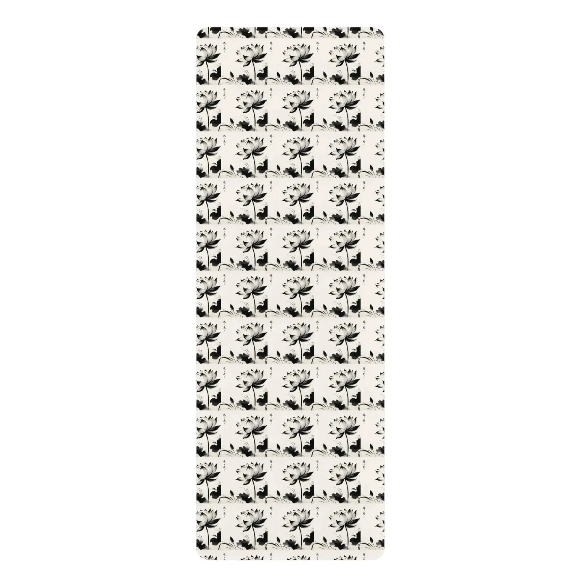 Sumi-e Bloom Yoga Mat - Japanese ink wash painting ‍♀️ -ZenArtBliss